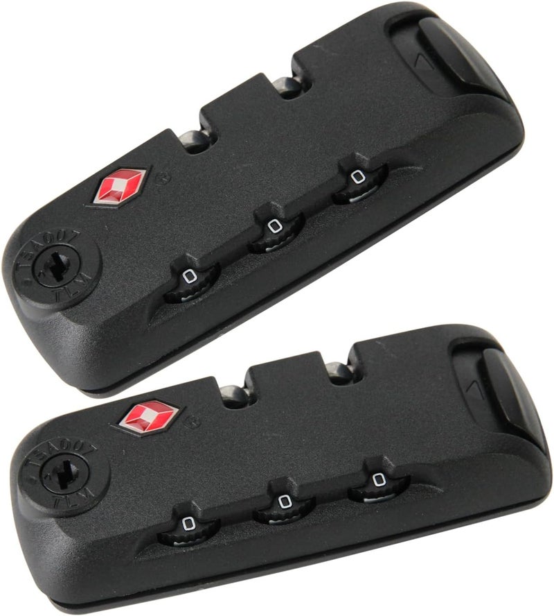 Ech.Apr 2-Pack TSA Locks for Luggage, Luggage Locks TSA Approved, Small Travel Combination Lock for Luggage Bag Backpack Baggage Suitcase, Black EA345W - Image 1